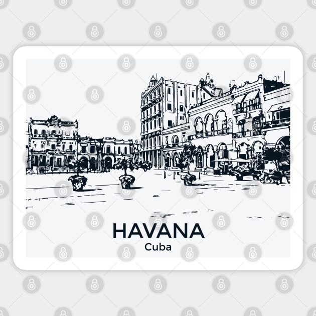 Havana - Cuba Magnet by Lakeric